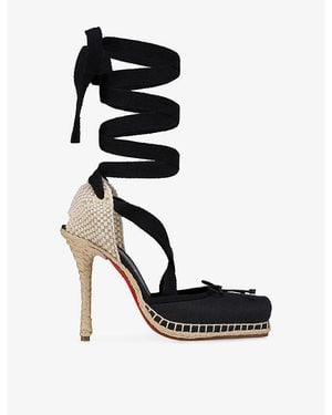 Christian Louboutin Cassiadrilla 100 Woven Heels - Black