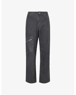 Represent Workwear Wide-Leg Cotton Trousers - Grey