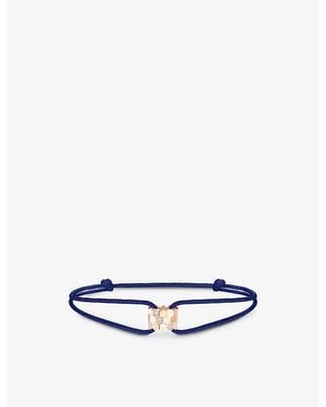 Chaumet Bee De 18Ct Rose- And 0.05Ct Brilliant-Cut Diamond Bracelet - Blue