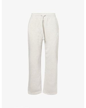 The Couture Club Monogram-Emblem Straight-Leg Cotton-Jersey Jogging Bottoms - White