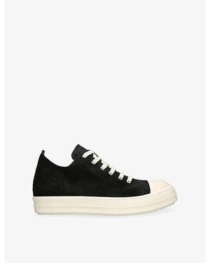 Rick Owens Classic Suede Low Top Trainers - Black