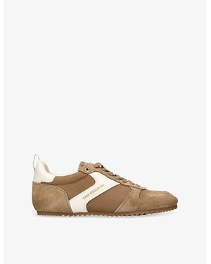 Sam Edelman Zaria Leather Low-Top Trainers - Natural