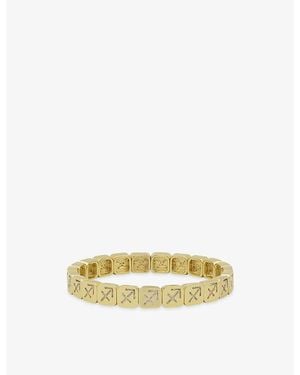 Lisa Gozlan The Zodiac Sagittarius 18Ct-Plated Brass And Cubic Zirconia Bracelet - Yellow