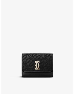 Cartier C De Mini Leather Wallet - Black