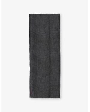 Zadig & Voltaire Nuage Logo-Print Wool And Cashmere-Blend Scarf - Grey