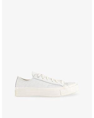 Converse All Star Ox 70 S Perforated Leather Sneakers - White