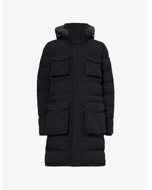 Sandbanks Branksome Hooded Long Puffer Coat - Black