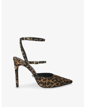 Carvela Kurt Geiger Eterno Heeled Leopard Leather Courts - White