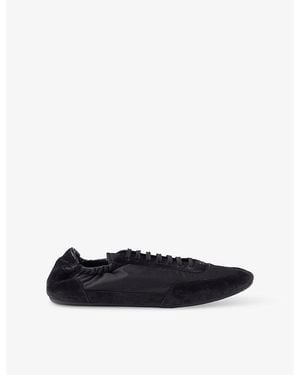 Prada Collapse Re-Nylon And Suede Low-Top Sneakers - Blue