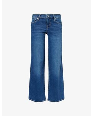 FRAME Le Slim Palazzo Low-Rise Stretch-Denim Blend Jeans - Blue
