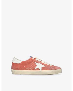 Golden Goose Ball Star Suede Low-Top Trainers - Pink