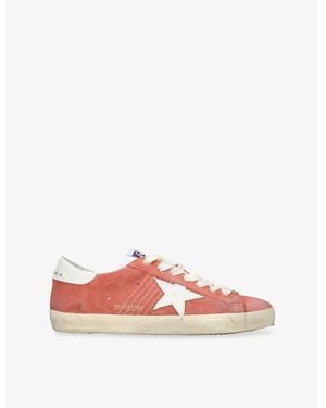 Golden Goose Ball Star Suede Low-Top Trainers - Pink