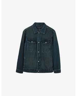 AllSaints Castleford Chest-Pocket Denim Overshirt - Blue