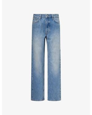 Jonathan Simkhai Mid-Wash Straight-Leg Denim Jeans - Blue