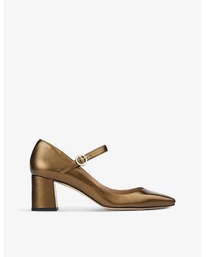 LK Bennett Winter Metallic-Leather Mary Jane Courts - Multicolour