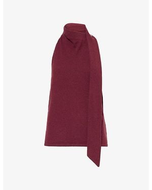 Reformation Sarah Scarf Cashmere Tank Top - Red