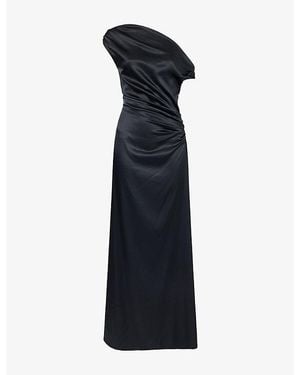 STAUD Phare Silk Maxi Dress - Black