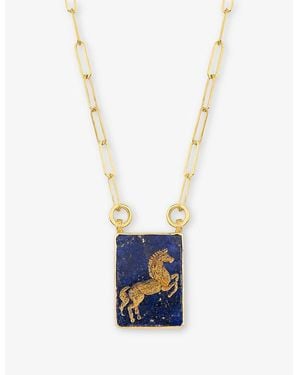 La Maison Du Couturier Ece London The Horse 22Ct Vermeil And Lapis Lazuli Necklace - White