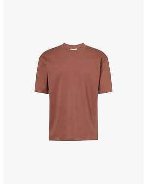 Oas Ovi Embroidered Cotton T-Shirt - Brown