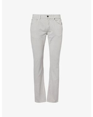 7 For All Mankind Luxe Performance Straight-Leg Cotton Jeans - Grey