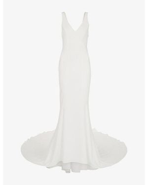 Whistles Billie V-Neck Woven Wedding Dress - White