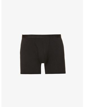 Derek Rose Alex Regular-Fit Stretch-Modal Trunks - Black