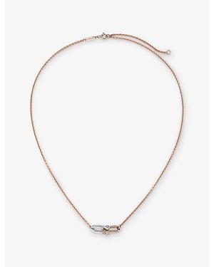 Tiffany & Co. Tiffany Hardwear Small Double Link 18Ct Rose And- Pendant Necklace - Metallic