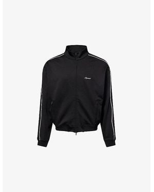 Represent Logo-Embroidered Jersey Track Top - Black