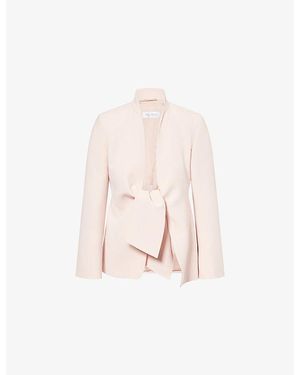 Max Mara Cady Sash-Detail Woven Jacket - Pink
