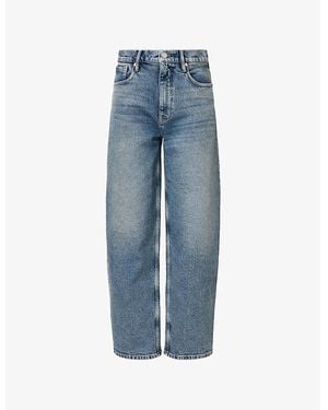 AllSaints Sadie Barrel-Leg Mid-Rise Stretch-Denim Jeans - Blue