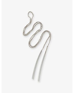 La Maison Du Couturier Assya Panama Tassel Sterling- Necklace - White