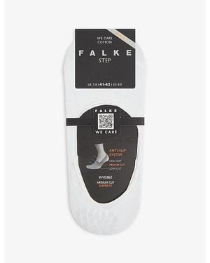 FALKE Step Medium-Cut Invisible Cotton-Blend Socks - White