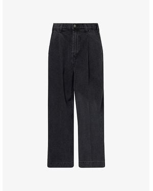 Obey Oliver Wide-Leg Denim Trousers - Black