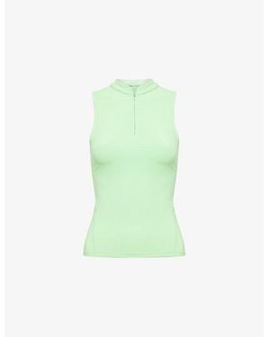 ADANOLA Ultimate Sleeveless Stretch-Jersey Top - Green