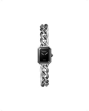 CHANEL H7019 Première Gourmette Small Onyx And Steel High-Precision Quartz Movement Watch - Black