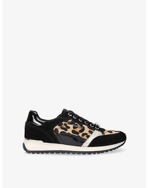 Carvela Kurt Geiger Florencia Leopard Faux-Leather Sneakers - Black