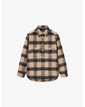 AllSaints Mogamy Checked Woven Shirt - Brown