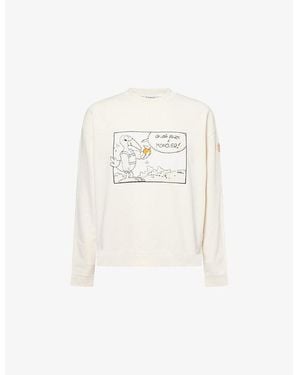 Moncler Genius Moncler X Gilga Farm By Donald Glover Embroidered Cotton-Jersey Sweatshirt - White