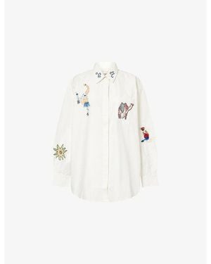 ALÉMAIS Carmine Embroidered Cotton Shirt - White