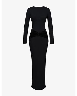 House Of Cb Sancha Backless Stretch-Knit Maxi Dress in Black | Lyst UK