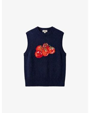 OMNES Bob Tomato Cotton Vest Top - Blue