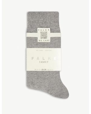 FALKE Family Cotton-Blend Socks - Grey