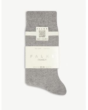FALKE Family Cotton-Blend Socks - Grey