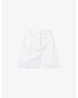 Theory Fluid Pleat Woven Shorts - White