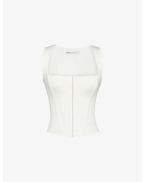 House Of Cb The Balconette Woven Corset Top Xs (A-C Cup) - White