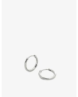 Monica Vinader Mv Siren Muse 925 Sterling- Small Hoop Earrings - White