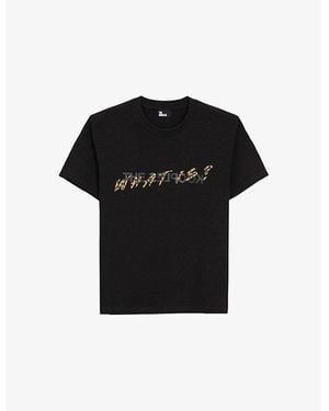 The Kooples Leopard-Print Logo-Graphic Cotton-Jersey T-Shirt - Black