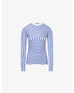 Jean Paul Gaultier The Target Jersey Top - Blue