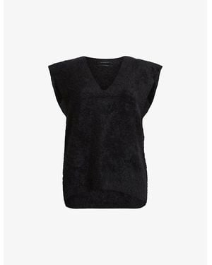 AllSaints Rebel Brushed Cashmere Tank Top - Black