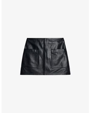 Zadig & Voltaire Jamie Leather Mini Skirt - Black